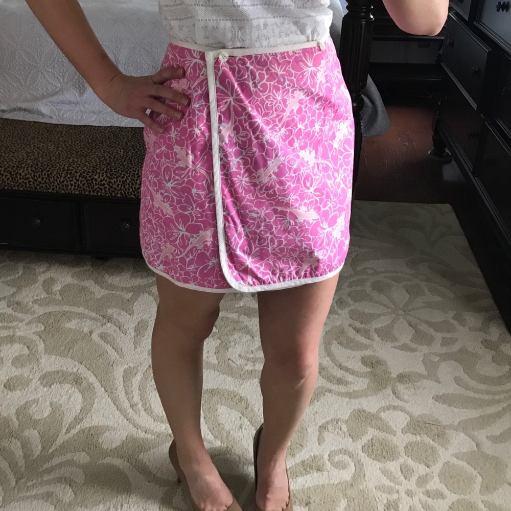 Lilly Pulitzer reversible wrap around skirt 10